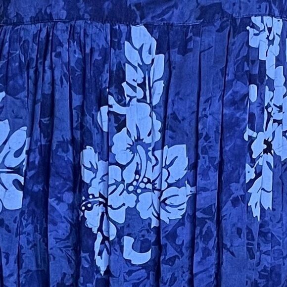 Touch of Hawaii Dress Womens Small Blue Floral Tropical Hibiscus Vacation Cruise - Picture 5 of 7